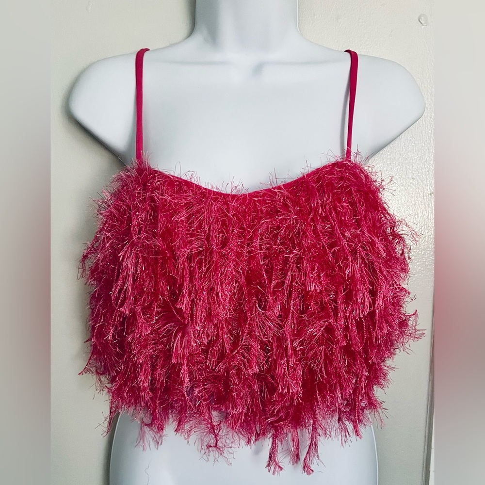 Hot Pink Festive Crop Top